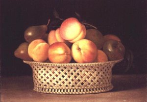 ボウル・オブ・ピーチ（油彩・キャンバス） 作： Raphaelle Peale