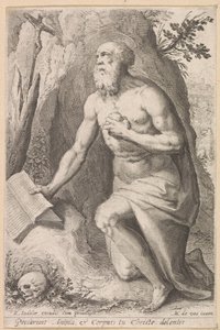 聖ジェローム 作： Raphaël Sadeler (I) (attributed to)