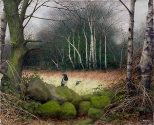 冬の終わりの朝, 2002 (油彩・板) 作： レイモンド・ブース