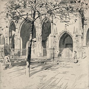 聖ジェルマンラウセロワ教会のファサード、1915 作： Raymond Ray Jones