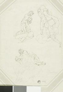 祈る聖母と雲の中の人物 作： Raymond de Lafage