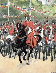 第一次世界大戦：シャンゼリゼ通りでの戦勝パレード 作： Raymond de la Neziere