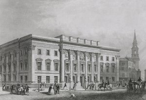 フォスターレーンからのゴールドスミスのホールの眺め、アルバットの彫刻、1835年 作： Read