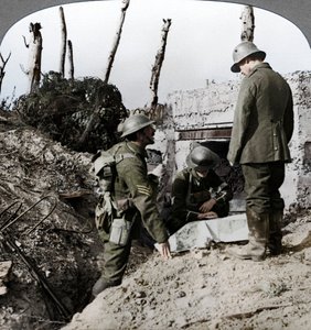 捕獲されたドイツの大邸宅、ベルギーのポエレカペル、第一次世界大戦、1914-1918 作： Realistic Travels Publishers