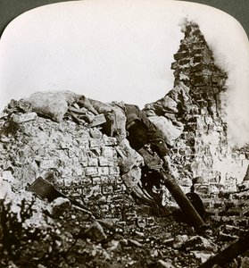 ドイツの機関銃の位置、モンシー、アラスの戦い、第一次世界大戦、1917-1918をノックアウトしました。 作： Realistic Travels Publishers