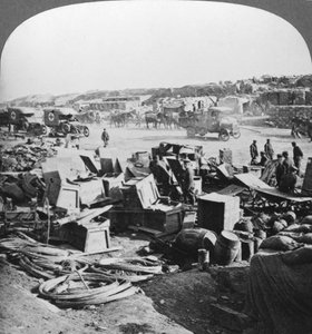 供給はトルコのスブラ湾に上陸し、ガリポリ上陸、第一次世界大戦、1915 作： Realistic Travels Publishers