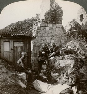 モンシーのドレッシングステーションにある王立陸軍医療隊、フランス、第一次世界大戦、1914-1918。 作： Realistic Travels Publishers
