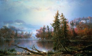 秋の風景、19世紀半ば後半 作： Regis Francois Gignoux