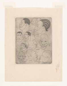 西アフリカの頭 作： Reijer Stolk (signed by artist)