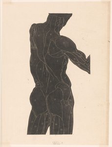 シルエットの男性の背中と臀部の筋肉の解剖学的研究 作： Reijer Stolk