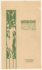 装丁デザイン: Nescio、Dichtertje、探検家と巨人、1918 年 作： Reijer Stolk