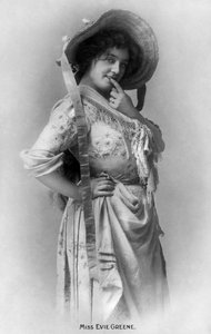 イーヴィーグリーン1876-1917、イギリスの女優、1905年。 作： Reinhold Thiele