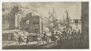港でのマスカレード 作： Reinier Nooms (attributed to)