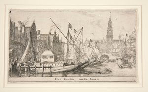 Het Rockin, mette Beurs (The Rokin, with the Bourse) 作： Reinier Nooms