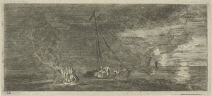 夜の海の風景 Divers Embarquements et autre Faicts (シリーズタイトル) 各種乗船等（連載タイトル） 作： Reinier Nooms