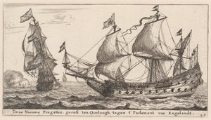 2 つのオランダのフリゲート艦 作： Reinier Nooms, called Zeeman