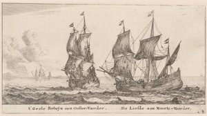 2 人の商人: バルト海で交易を行う「Geele Fortuÿn」と、ノルウェーで交易を行う「Liefde」