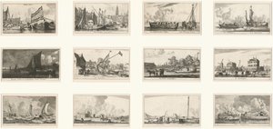 Verscheÿde Ships and Gesichten van Amstelredam (さまざまな船とアムステルダムの景色): パート III 作： Reinier Nooms, called Zeeman