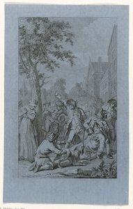 説教者 P. ファン デン ボッシュの死体の虐待、1787 年、ズーテルメール 作： Reinier Vinkeles (I)