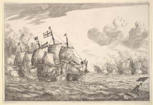 海軍の戦い、17世紀。 作： Reinier Zeeman