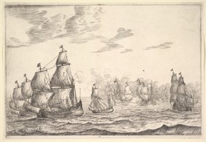 海戦シーン、17 世紀。 作： Reinier Zeeman