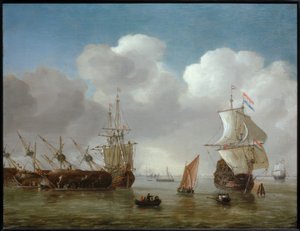 オランダの港のシーン