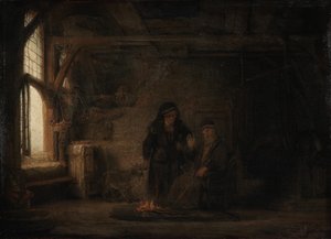 ヤギを連れたトビアスの妻