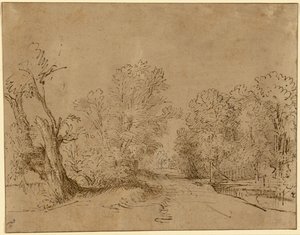 森の中の道 作： Rembrandt Harmensz. van Rijn