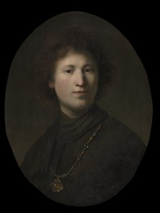 鎖を持った青年、1630年頃（木の油） 作： Rembrandt van Rijn
