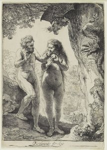 アダムとイブ 作： Rembrandt van Rijn