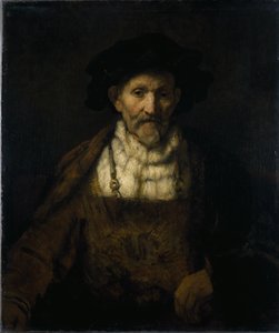 派手な衣装を着た老人（油彩・キャンバス 作： Rembrandt Harmensz. van Rijn