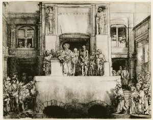 キリストは人々に提示されました 作： Rembrandt van Rijn