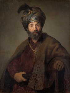 オリエンタル衣装の男、1635年頃（帆布に油彩） 作： Rembrandt van Rijn
