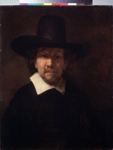 「オランダの詩人ジェレミアス デ デッカー (またはデッカー) の肖像 (1610 ～ 1666 年頃)」 (詩人ジェレミアス デ デッカーの肖像)エルミタージュ、サンクトペテルブルク 作： Rembrandt Harmensz. van Rijn