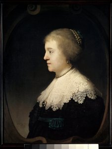 女性(サスキア？)の肖像 ハーメンス・ファン・レインの絵画 このレンブラント(1606-1669)の作品 1632年 パリ、ジャックマール美術館 アンドレ 作： Rembrandt van Rijn