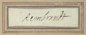 レンブラント」（紙にインク 作： Rembrandt Harmensz. van Rijn