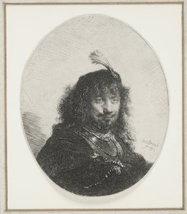 プレンデッドキャップ付きレンブラント、1634年 作： Rembrandt van Rijn