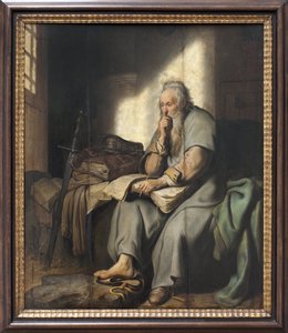 獄中の聖パウロレンブラント・ハルメンツ・ファン・レイン（1606-1669）の絵画、木に油彩 作： Rembrandt van Rijn