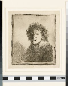 自画像口を開けて 作： Rembrandt van Rijn