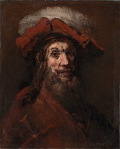 「十字軍」として知られる鷹の騎士のスケッチ 作： Rembrandt van Rijn