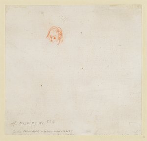 頭の小さな研究 作： Rembrandt van Rijn