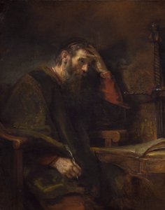 使徒パウロ、1657年頃（帆布に油彩） 作： Rembrandt van Rijn