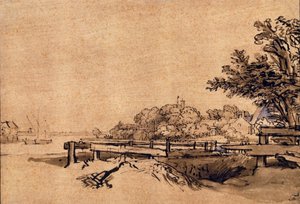 桟橋 作： Rembrandt van Rijn
