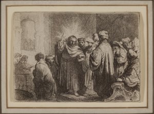 トリビュートマネー、1635年頃（エッチング） 作： Rembrandt van Rijn