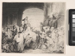 O Triunfo de Mordecai (gravura e ponta seca) 作： Rembrandt Harmensz. van Rijn