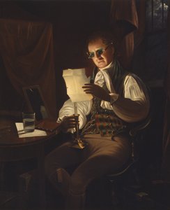 キャンドルライトで読書する男、1805-08