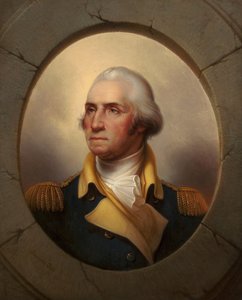 ジョージ・ワシントン(1732-1799)の肖像』ピール、レンブラント(1778-1860)作。油彩・キャンバス、1856年頃個人蔵 作： Rembrandt Peale