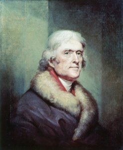 トーマス・ジェファーソン（1743～1826年）の肖像 by ピーレ レンブラント（1778～1860年）。 作： Rembrandt Peale