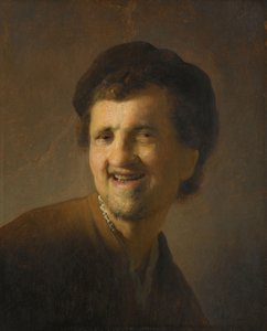笑う若者 笑う青年の胸像 作： Rembrandt van Rijn (circle of)