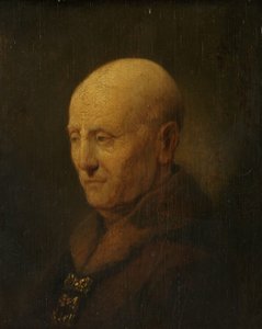 男性の肖像、おそらくレンブラントの父、ハルメン・ゲリッツ・ファン・レイン 作： Rembrandt van Rijn (copy after)
